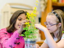 photo of middle school students with Fast Plants